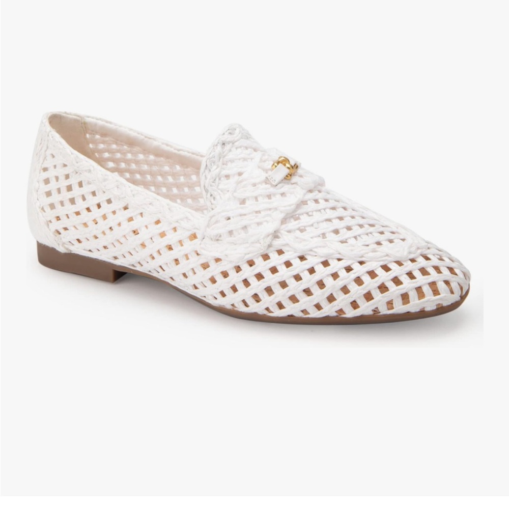 NWT Aerosoles White Raffia Loafers - Size 9